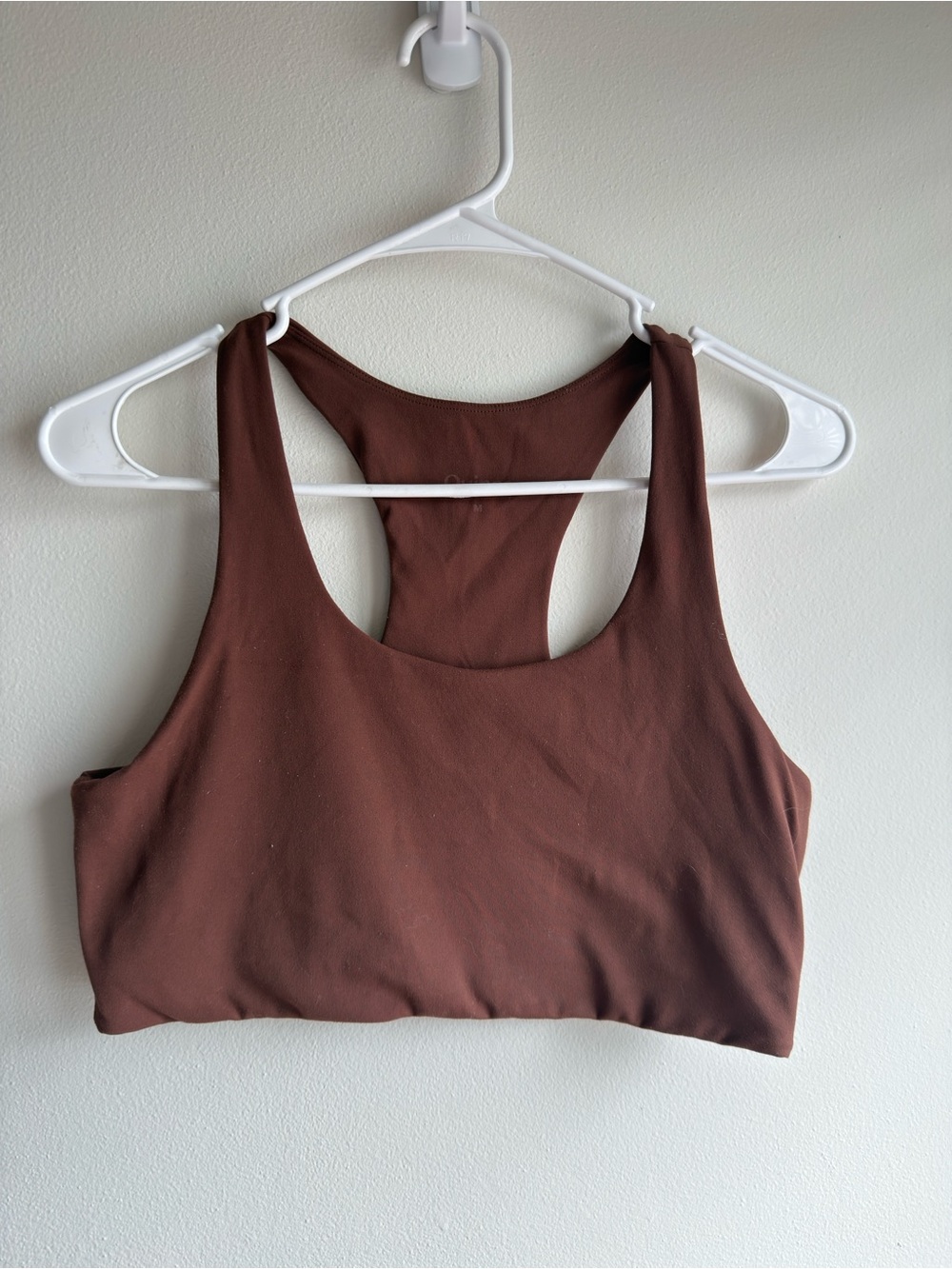 Quince Brown Racerback Sports Bra Size Medium